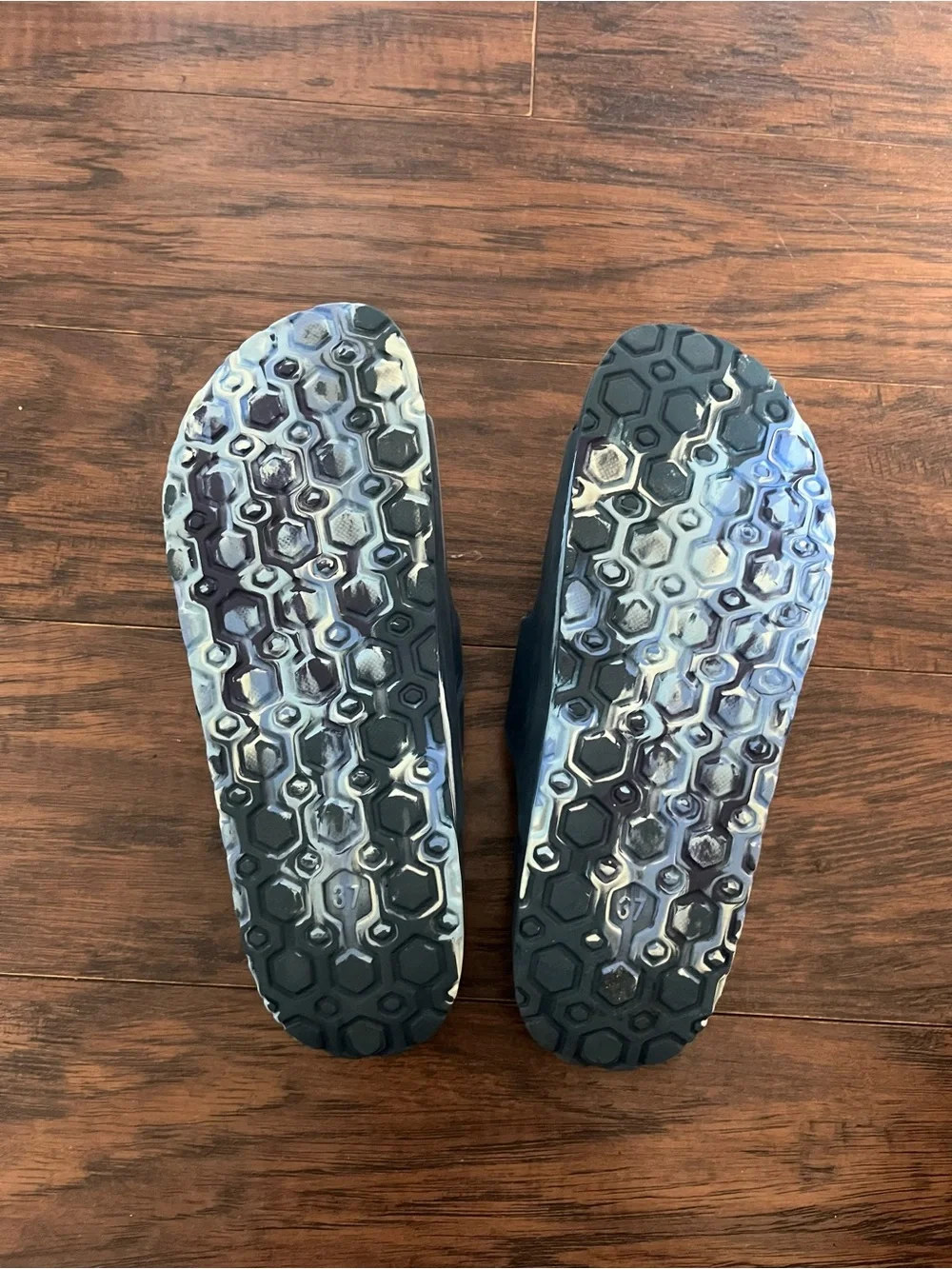 Rockin Men's Navy Blue Double-Buckle Slide Sandals
